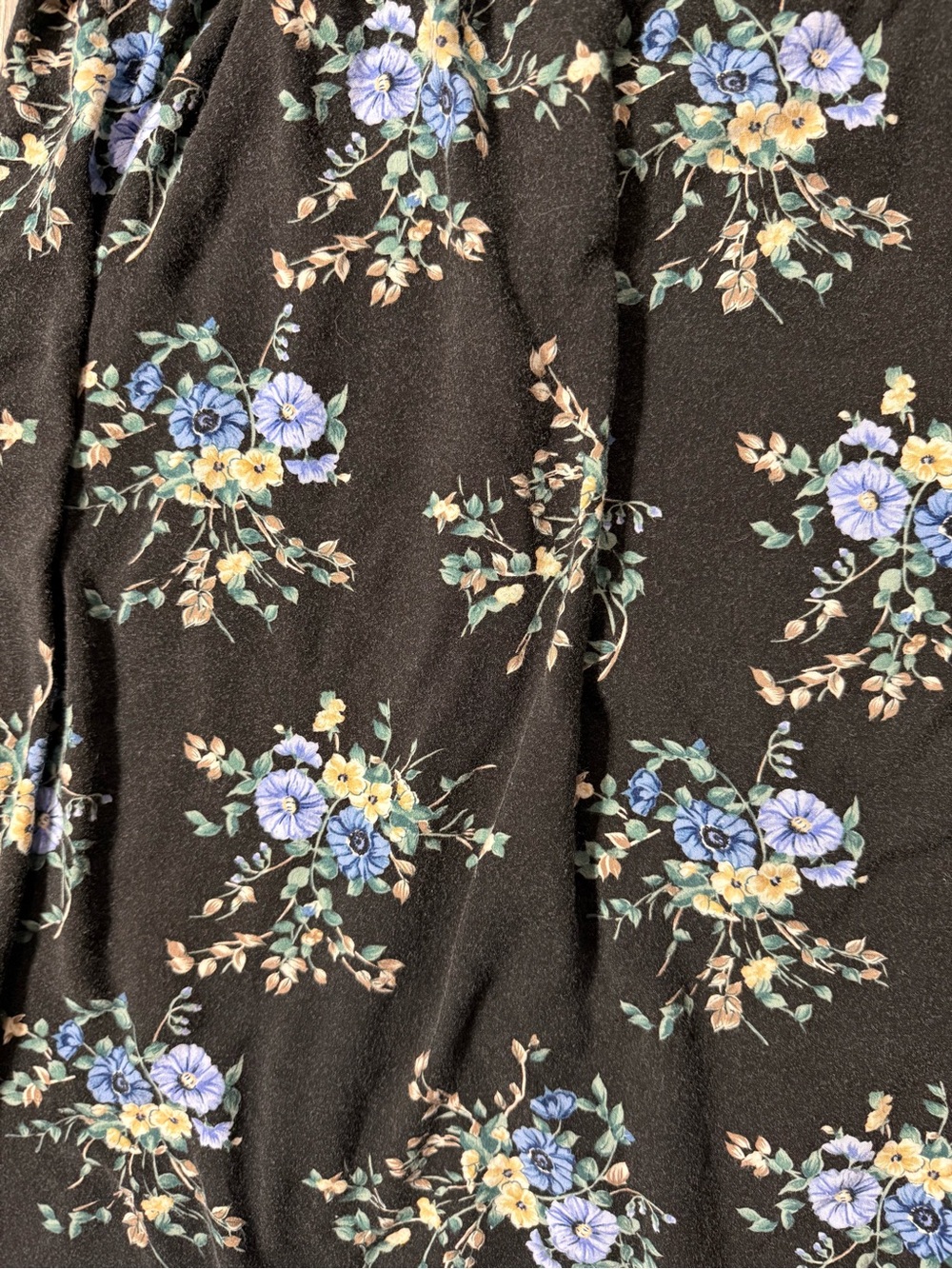 Alexandra Lee Vintage 90s Denim & Floral Midi Dress Cottagecore Grunge Y2K Sz 8 - Picture 4 of 7